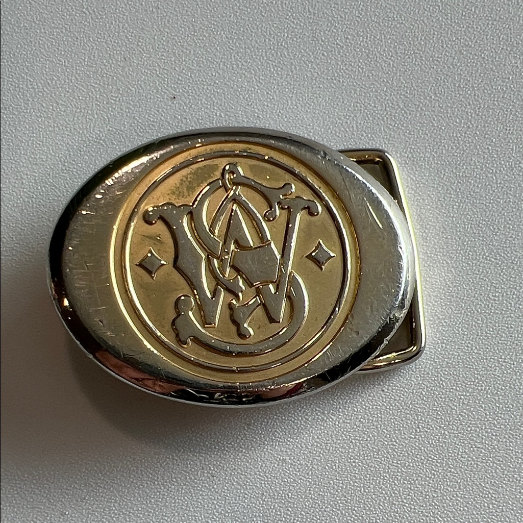 Smith And Wesson  Gold And Silver Belt Buckle